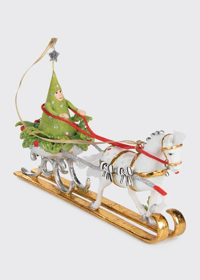 Patience Brewster Jingle Bells Sleigh With Tree Ornament