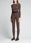 Marine Serre Icon Crescent Moon Logo-print Top In Allover Moon Brow