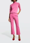Max Mara Vacillo Mock-neck Wool Sweater In Fuchsia