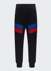 Moncler Boy's 2-stripe Jogger Sweatpants In Black