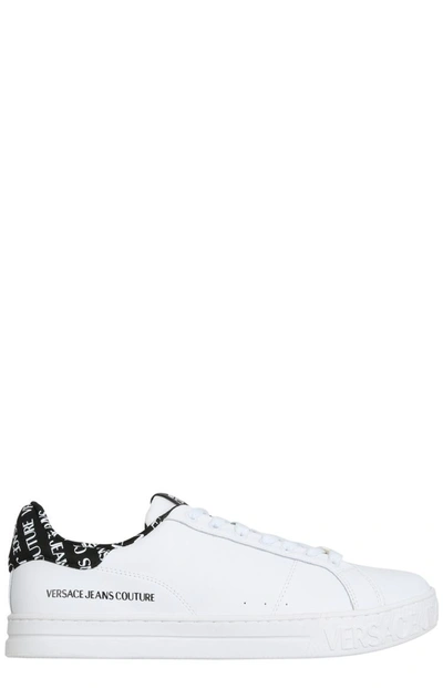 Versace Jeans Couture Logo Counter Leather Sneakers In White