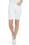 Nydj Ella Roll-cuff Denim Shorts In Optic White