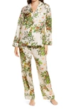 Papinelle X Karen Walker Love Letter Cotton & Silk Pajamas In Shell