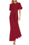 Sachin & Babi Camila Short Sleeve Dress In Dark Red