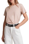 Allsaints Grace Cotton T-shirt In Petal Pink