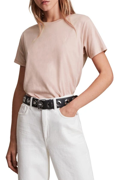 Allsaints Grace Cotton T-shirt In Petal Pink