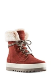 Cougar Vanetta Polar Plush Suede Winter Booties In Russet