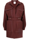 PARIS GEORGIA FOUR-POCKET BELTED SINGLE-BREASTED COAT