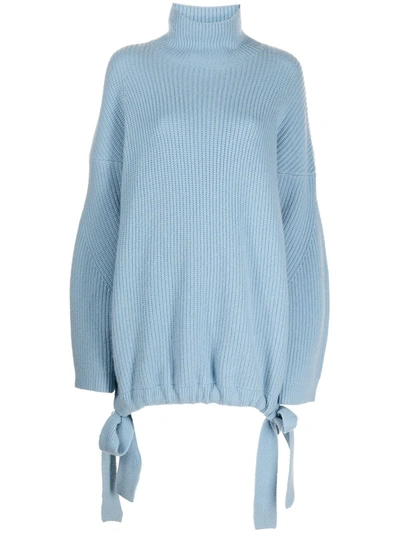 Jason Wu Bow-hem Cashmere Jumper In Sky Blue