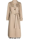 JASON WU PLEATED FLORAL-PANEL TRENCH COAT