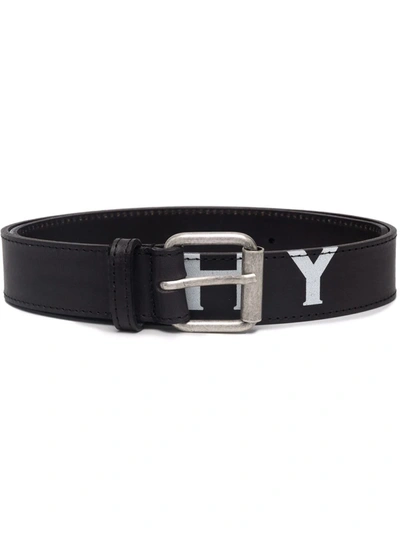 Philosophy Di Lorenzo Serafini Black Calf Leather Belt