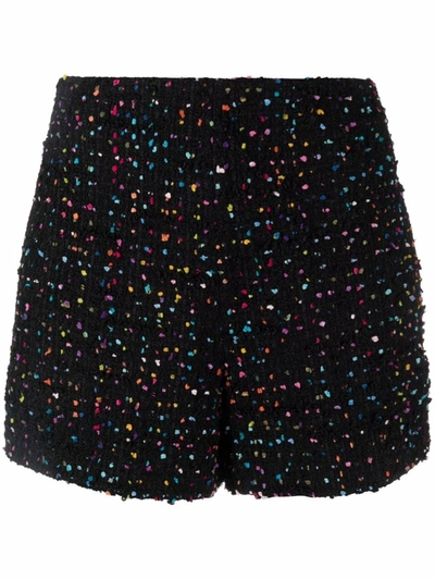 Valentino Women's Speckled Tweed Shorts In Black