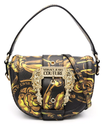 Versace Jeans Couture Regalia Baroque-print Top-handle Bag In Black