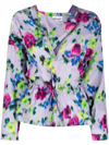 KENZO FLORAL DRAWCORD BLOUSE
