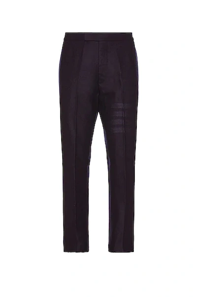 Thom Browne Classic Backstrap Typewriter Cloth Trousers In Navy