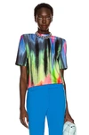 Attico Rainbow-print Short-sleeved T-shirt In Multi