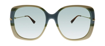 Gucci Gg0511s 007 Oversized Square Sunglasses In Green