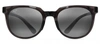 Maui Jim Wailua 49mm Small Polarized Round Sunglasses In Grey