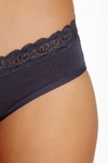 Felina Assorted 3-pack Lace Trim Bikinis In Blk/eby/fw