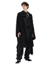 Yohji Yamamoto Coat With Voluminous Sleeves In Black In Black