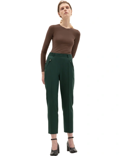 Maison Margiela Green High-waisted Trousers