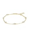Cz By Kenneth Jay Lane Women's Look Of Real 14k Goldplated & Crystal Anklet In Neutral