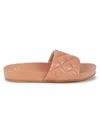 MARC FISHER LTD WOMEN'S MLIMENAL QUILTED LEATHER SLIDES