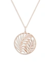 Effy Women's 14k Rose Gold & 0.55 Tcw Diamond Leaf Pendant Necklace/18" In Rose Gold