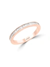 Effy Women's 14k Rose Gold & Baguette Diamond Ring/size 7 In Rose Gold