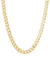 Saks Fifth Avenue Made In Italy Men's Basic Gold-plated Sterling Silver Curb Chain Necklace/22" In Silver
