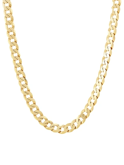 Saks Fifth Avenue Made In Italy Men's Basic Gold-plated Sterling Silver Curb Chain Necklace/22"