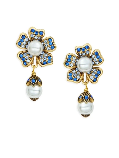 Heidi Daus Women's Multicolored Crystal & Beaded Floral Drop Earrings In Neutral