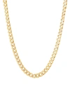 Saks Fifth Avenue Made In Italy Men's Basic 18k Goldplated Sterling Silver Curb Chain Necklace/24" In Silver