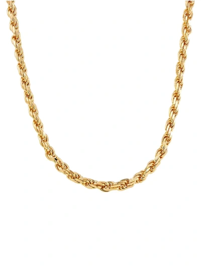 Saks Fifth Avenue Made In Italy Men's Basic 18k Goldplated Sterling Silver Rope Chain Necklace/24"