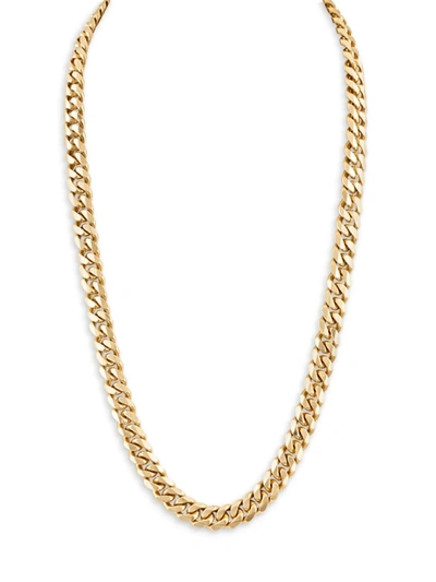 Esquire Men's Jewelry Men's 14k Goldplated Sterling Silver Heavy Diamond-cut Curb Link Chain Necklace