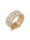 EYE CANDY LA WOMEN'S LUXE 18K GOLDPLATED & CUBIC ZIRCONIA ROUND RING