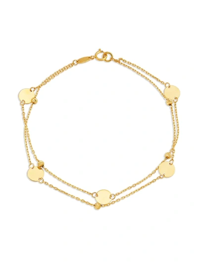 Saks Fifth Avenue Women's 14k Yellow Gold Disk Tin Cup Bracelet