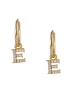 Eye Candy La Women's Luxe Collection 14k Gold Plated & Cubic Zirconia Huggie Earring In Letter E