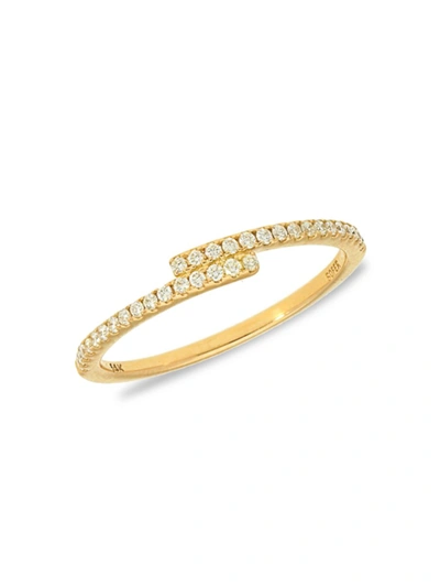 Nephora Women's 14k Yellow Gold & 0.15 Tcw Diamond Bypass Ring