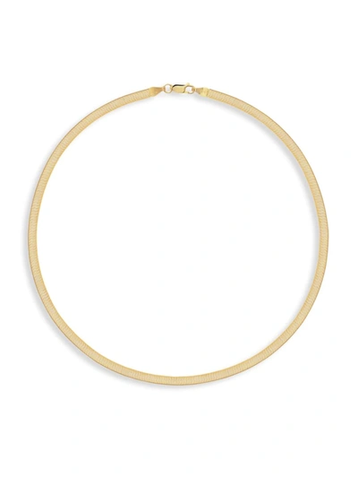 Gabi Rielle Women's 22k Gold Vermeil Herringbone Chain Necklace