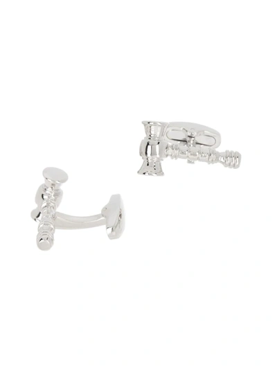 Saks Fifth Avenue Men's Gavil Silvertone Cufflinks In Neutral