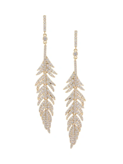 Eye Candy La Women's 18k Goldplated & Crystal Drop Earrings In Neutral