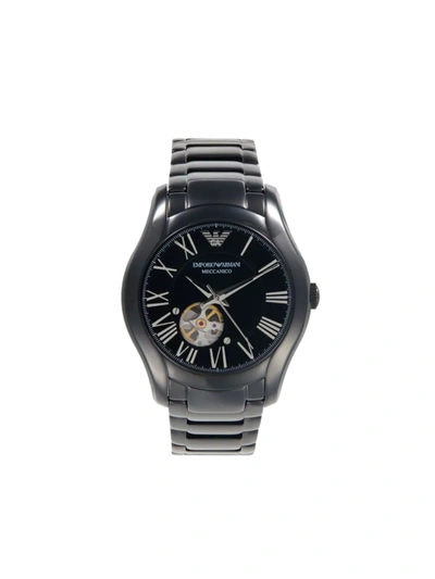 Emporio Armani Men's 43mm Black Stainless Steel Automatic Bracelet Watch