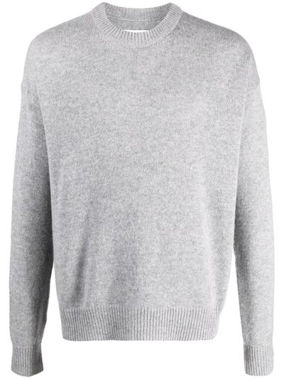 Jil Sander Crew-neck Cashmere Jumper In Grey