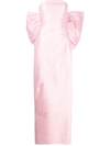 Bambah Oversize Bow Detail Gown In Pink