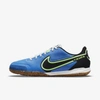 Nike Tiempo Legend 9 Academy Ic Indoor/court Soccer Shoe In Light Photo Blue,lime Glow,gum Medium Brown,black