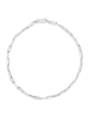 CHLOE & MADISON WOMEN'S RHODIUM PLATED STERLING SILVER PAPERCLIP ANKLET