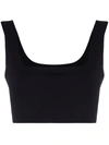 Manurí Miss Jane Sleeveless Cropped Top In Black