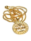 Jean Claude Men's Goldplated Stainless Steel Zodiac Pendant Necklace In Libra