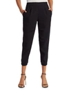 Joie Hedia Crepe Tapered Pants In Caviar